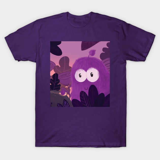 Violet Creature T-Shirt by crockKoo